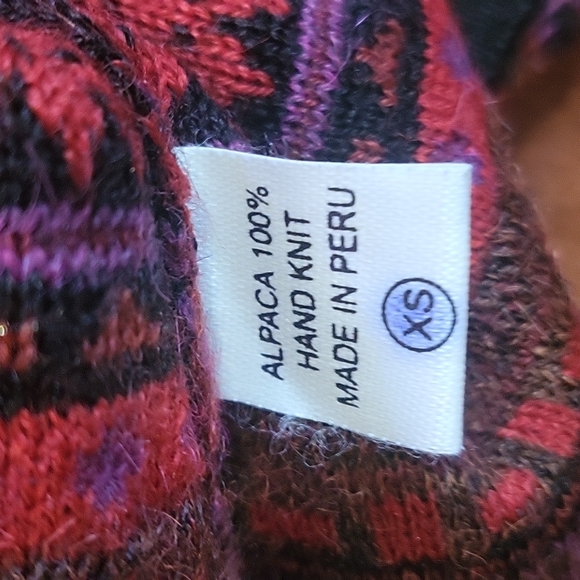 Caamano 100% Alpaca hand knit sweater S/XS - Picture 4 of 5